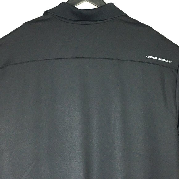 NWT Under Armour Black Heat Gear Golf Polo Shirt. - Picture 8 of 8